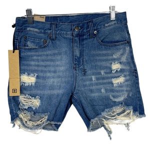 KSUBI Boyfriend Short in So Jelly NEW Size 25 Distressed Denim Jean Shorts